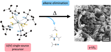 Graphical abstract: Formation of uranium disulfide from a uranium thioamidate single-source precursor