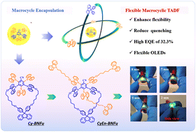 Graphical abstract: Encapsulated TADF macrocycles for high-efficiency solution-processed and flexible organic light-emitting diodes