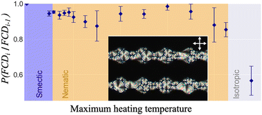 Graphical abstract: Quantifying memory: detection of focal conic domain rearrangement across a phase transition