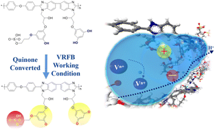 Graphical abstract: Quinone convertible sulfated ion conductive side chain for highly selective vanadium redox flow batteries