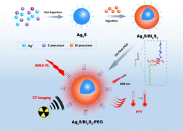 Graphical abstract: Design, synthesis, and characterization of an Ag–Bi–S-based multifunctional nanotheranostic platform