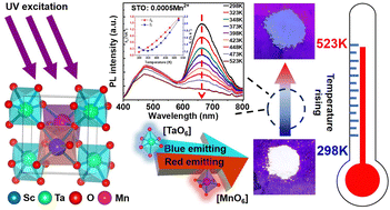 Graphical abstract: A novel Mn2+ doped ScTaO4 dual-emitting phosphor for high temperature optical thermometry