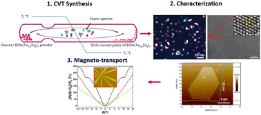 Graphical abstract: Controlled growth of 3D topological insulator BiSb(Te1−ySey)3 nanocrystals via chemical vapor transport