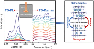 Graphical abstract: Intrinsic optical properties and structural transition of CsPbCl3 revealed by temperature dependent studies of a single microplatelet