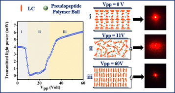Graphical abstract: A tunable light scattering device fabricated using pseudopeptide polymer incorporated chiral nematic liquid crystal
