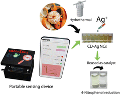 Graphical abstract: A smartphone-based portable device for Ag+ sensing using eco-synthesized carbon dots from mandarin peels