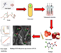 Graphical abstract: An electrochemical green PC/IL@GCE sensor for trace-level detection of hazardous triclopyr herbicide in serum and fruits