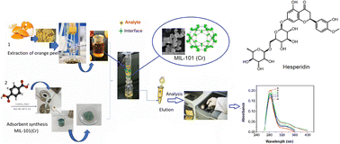 Graphical abstract: A simple and economic solid-phase extraction method for purification of hesperidin from orange peel using a metal–organic framework-adsorbent (MIL-101 (Cr))