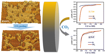 Graphical abstract: Unveiling the CO2 electrocatalytic mechanism in ionic liquids via real-time AFM and voltammetry