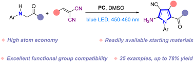 Graphical abstract: Radical [3+2] cycloaddition enables polysubstituted pyrrole synthesis via a visible-light-mediated reaction