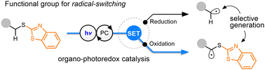 Graphical abstract: Visible-light-induced radical switching using benzothiazolyl sulfides for geminal carbon–carbon bond formation