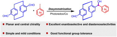 Graphical abstract: Catalytic asymmetric construction of planarly and centrally chiral [2.2]paracyclophanes by combining photochemical and cobalt-catalyzed desymmetrization