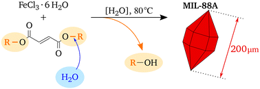 Graphical abstract: A method for controlled growth of large MIL-88A crystals