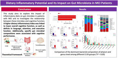 Graphical abstract: Dietary inflammatory potential and its impact on gut microbiota in patients with mild cognitive impairment