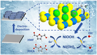 Graphical abstract: Enhanced electrocatalytic hydrogen evolution reaction, oxygen evolution reaction and biomass oxidation over Ce-doped NiPx via optimization of electronic modulation