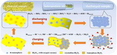 Graphical abstract: Stepwise electrochemical reconstruction of a Bi-based anode for enhanced aqueous battery energy storage