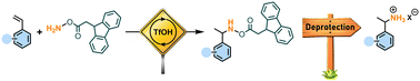 Graphical abstract: Triflic acid catalyzed intermolecular hydroamination of alkenes with Fmoc-NH2 as the amine source