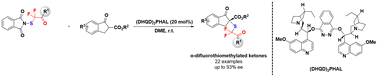 Graphical abstract: Organocatalytic enantioselective α-difluoromethylketone thiolation of β-keto esters using phthalimide-SCF2COAr