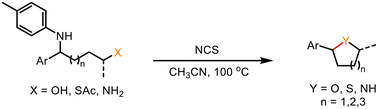 Graphical abstract: Halogenation-enabled intramolecular deaminative cyclization