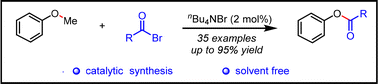 Graphical abstract: nBu4NBr-catalyzed esterification of methoxyarenes with acyl bromide
