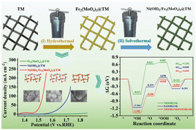 Graphical abstract: Active site reconstruction of a metal hydroxide/metal molybdate heterogeneous interface enhances electrochemical water oxidation