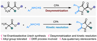 Graphical abstract: Enantioselective catalytic Urech hydantoin synthesis