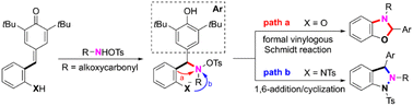 Graphical abstract: A formal vinylogous Schmidt reaction: nitrogen insertion of para-quinone methides