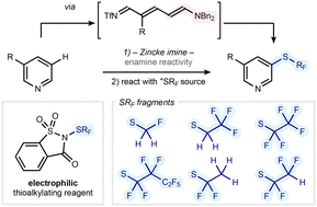 Graphical abstract: meta-Selective thiofluoroalkylation of substituted pyridines via Zincke imines
