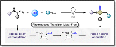Graphical abstract: Photoinduced carbonylative annulation access to β-lactams