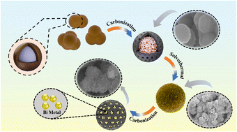 Graphical abstract: Synergistic sodium storage in bismuth-loaded polycellular carbon spheres: high diffusion kinetics and stability