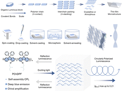Graphical abstract: Reconfigurable amplified circularly polarized photo/electro-luminescence from simple solution self-assembly of a chiral deep-blue fluorene-based conjugated polymer