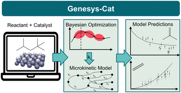 Graphical abstract: Genesys-Cat: automatic microkinetic model generation for heterogeneous catalysis with improved Bayesian optimization
