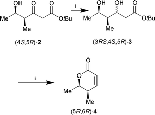 Reagents and conditions: i, NaBH4, EtOH, 
0 °C; ii, cat. TsOH, toluene, reflux, 2 h (60% over two steps).