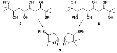 
          Reagents: i. Amberlyst, CH2Cl2, reflux, 72 h.