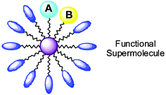 Template structure of a smart or functional supermolecular material.