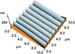 AFM image of SRG formed on amorphous film of BFlAB.