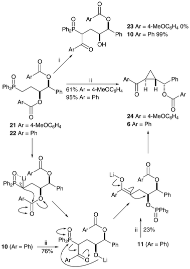 Reagents and conditions: i, LDA, THF, −78 °C; ii, LDA, THF, −78 °C to 0 °C.