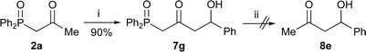 
          Reagents and conditions: i) LDA, THF, PhCHO, −78 °C; ii) KOH, MeOH, reflux.