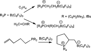 Reactions of phosphine-borane and olefins.