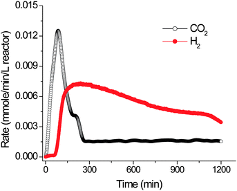 
            Hydrogen production from starch and water at 30 °C and 1 atm modified from the ref. 26.