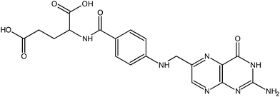 Molecular structure of folic acid.