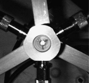 Photograph of the three-phase rotating field helium MIP.