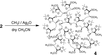 Methylation of polymer 2.