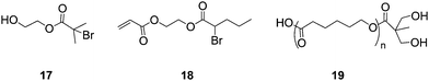 Branching monomers for use in ROP and ATRP.