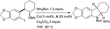 Synthesis of indolines according to Buchwald.