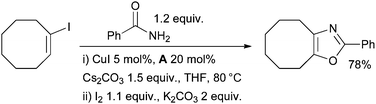 Synthesis of oxazoles according to Buchwald.