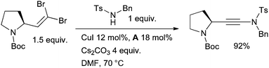 Synthesis of ynamides according to Evano.