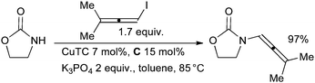 Synthesis of allenamides according to Trost.