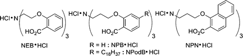 Tripodal ligands that bind uranyl ion with ammonium sites for uranyl oxygen recognition.