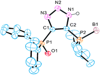 Perspective view of molecule 6a. Hydrogen atoms (except N–H) are omitted for clarity.